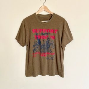GI Joe Support Our Troops Graphic Olive T Shirt Adult size Large